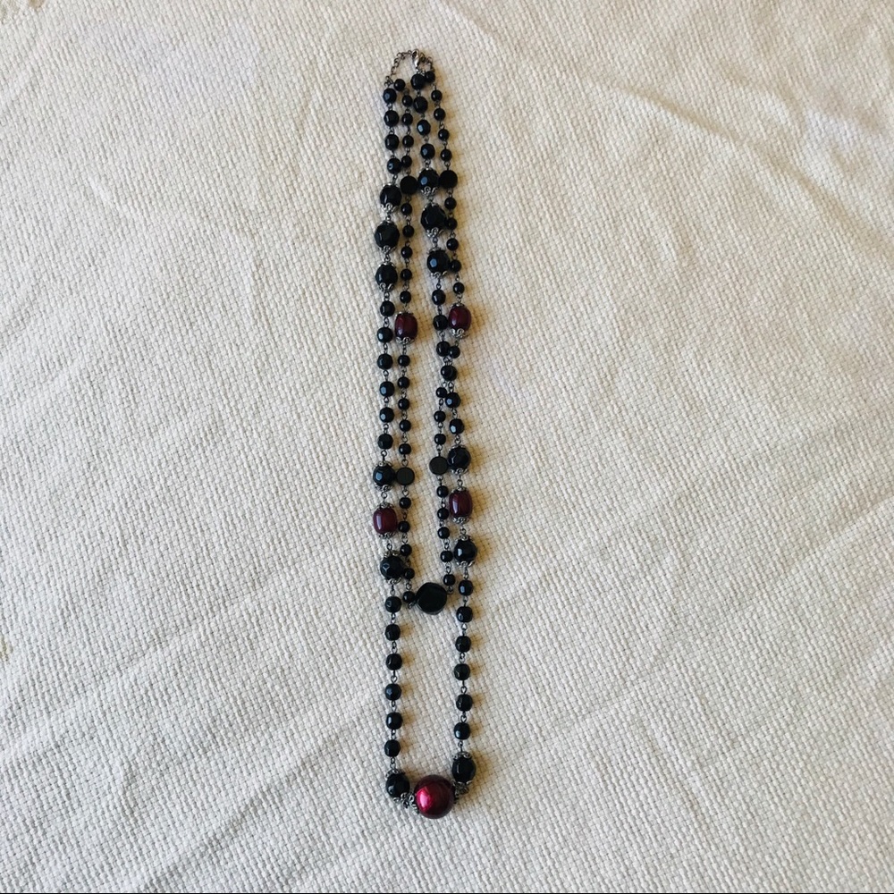 Hand Crafted Statement Necklace With Layered Beads - image 2